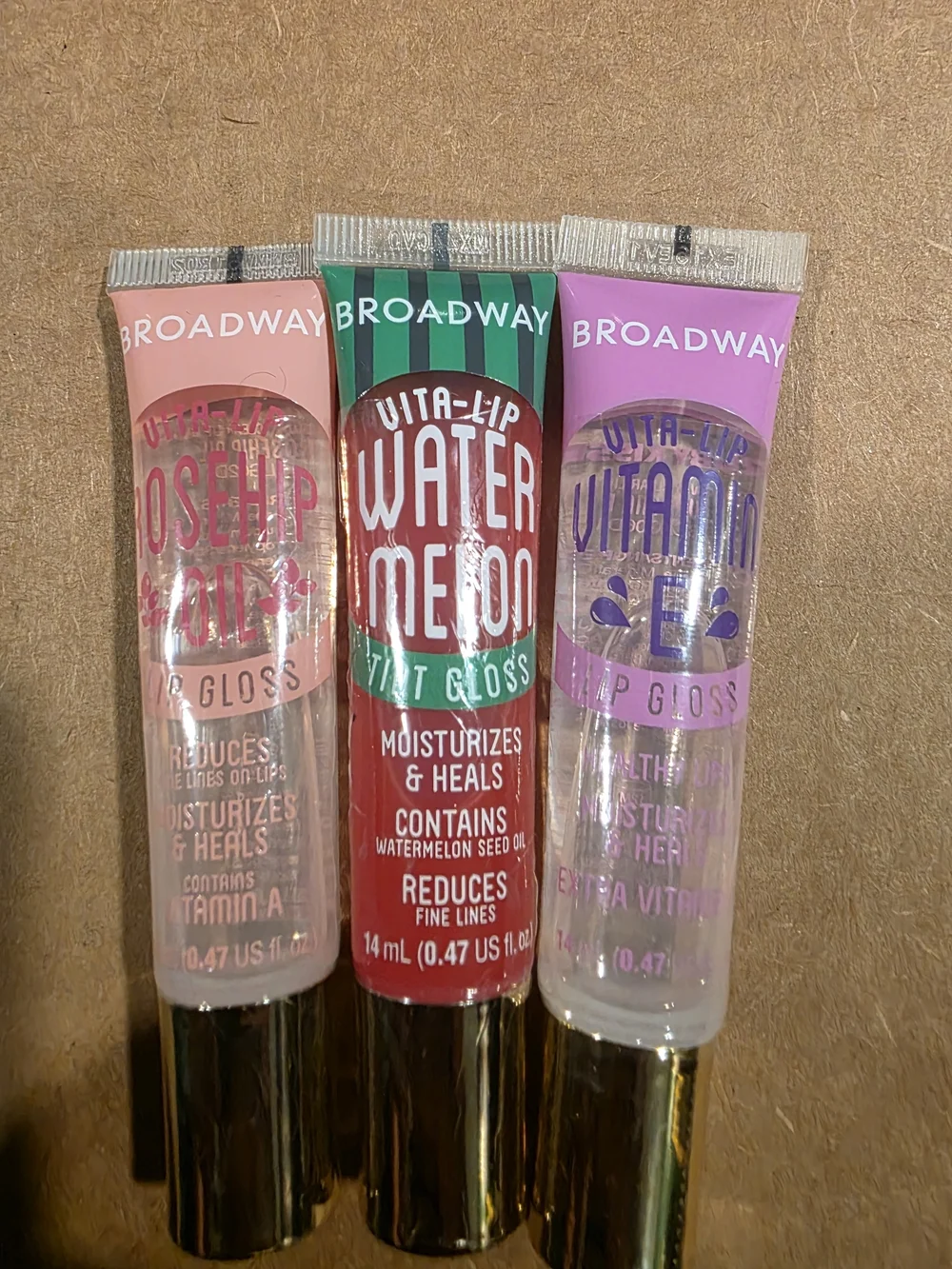 Ulta Beauty Broadway Vita-Lip Gloss Trio - Pink, Red, Purple